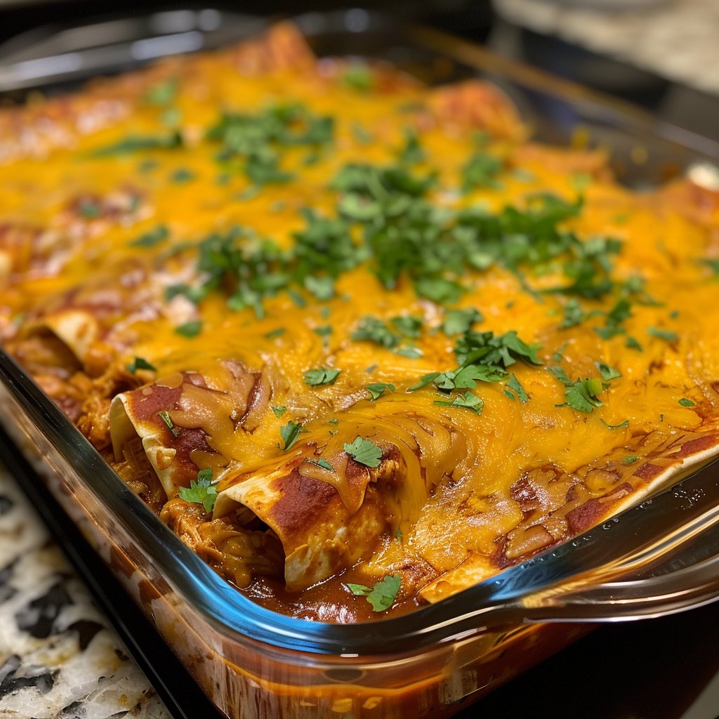 Crockpot Spicy Chicken Enchiladas Recipe