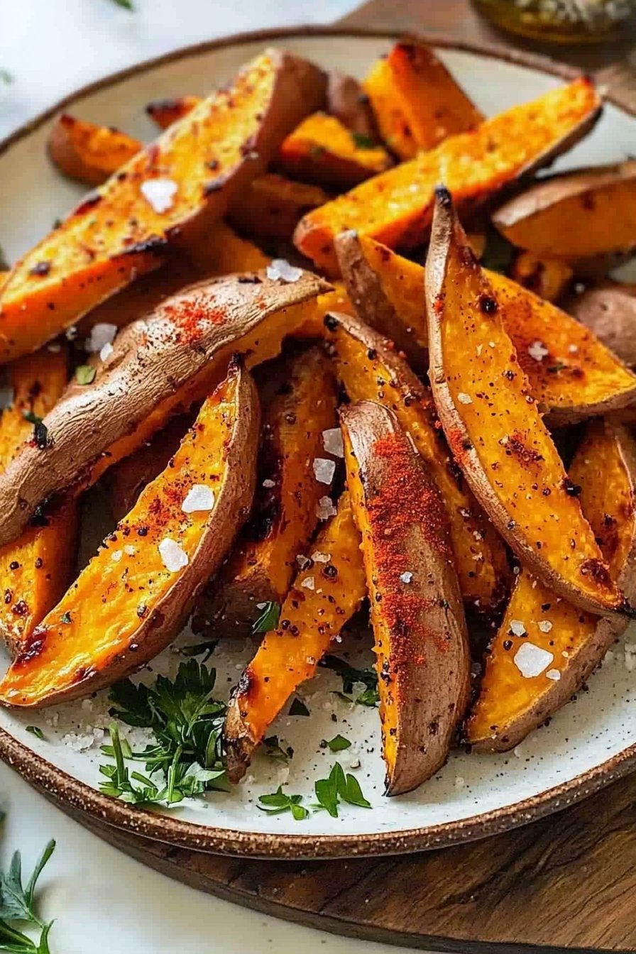 Golden Sweet Potato Wedges