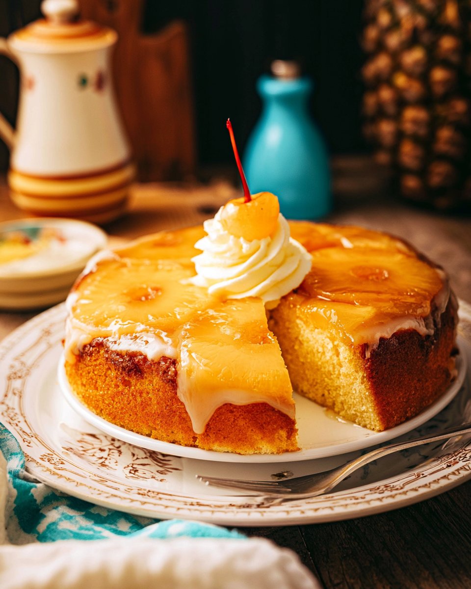 Pineapple Upside Down Cheesecake