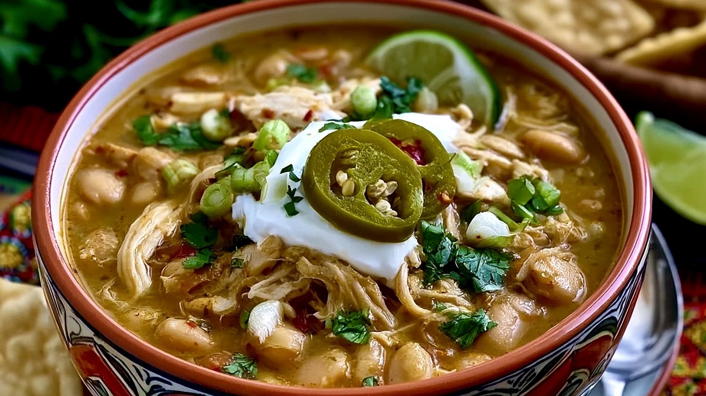 Easy Slow Cooker White Chicken Chili