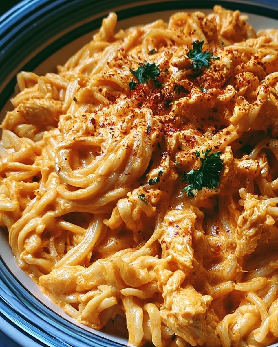 Spicy Creamy Buffalo Chicken Pasta