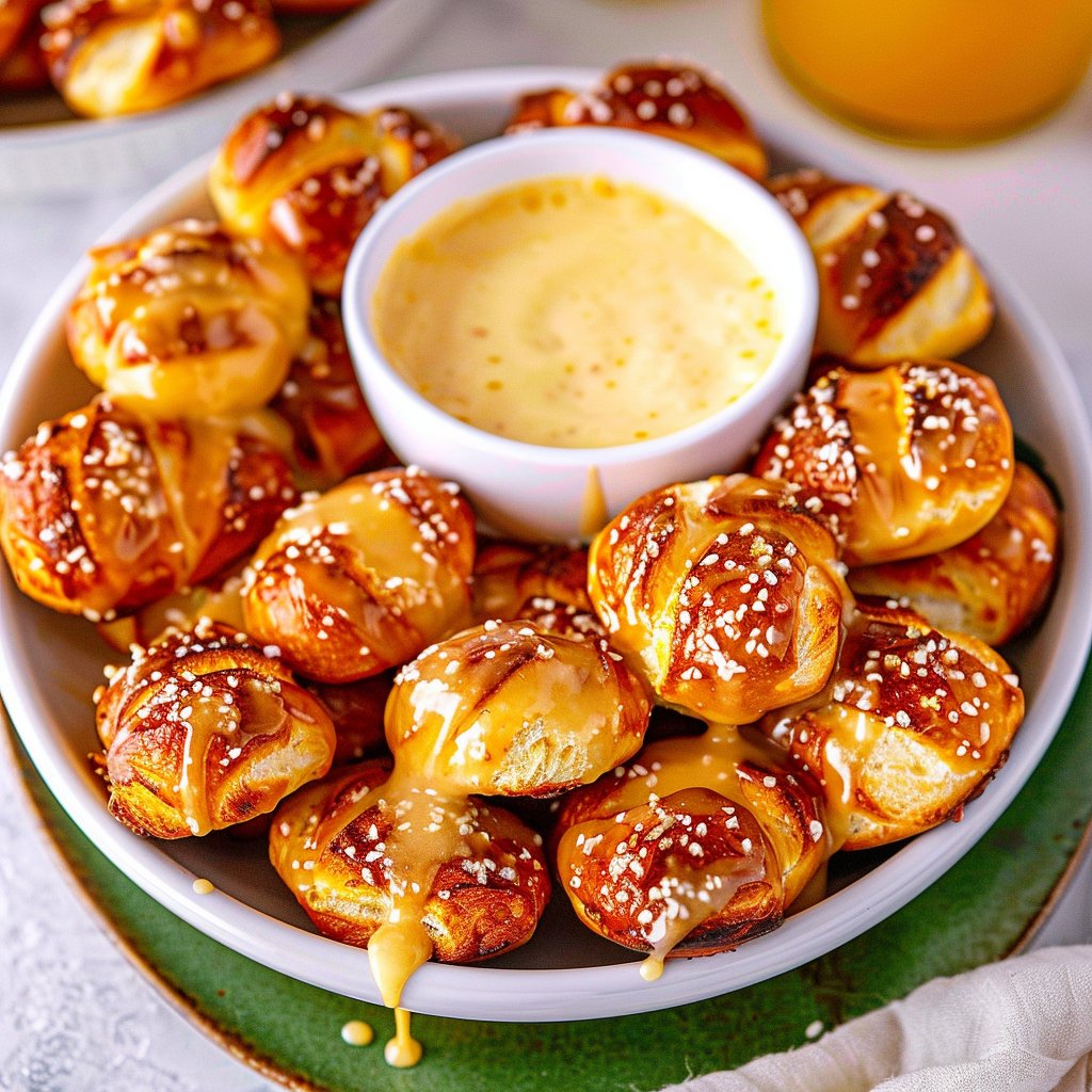 Soft Pretzel Bites with Beer Cheese