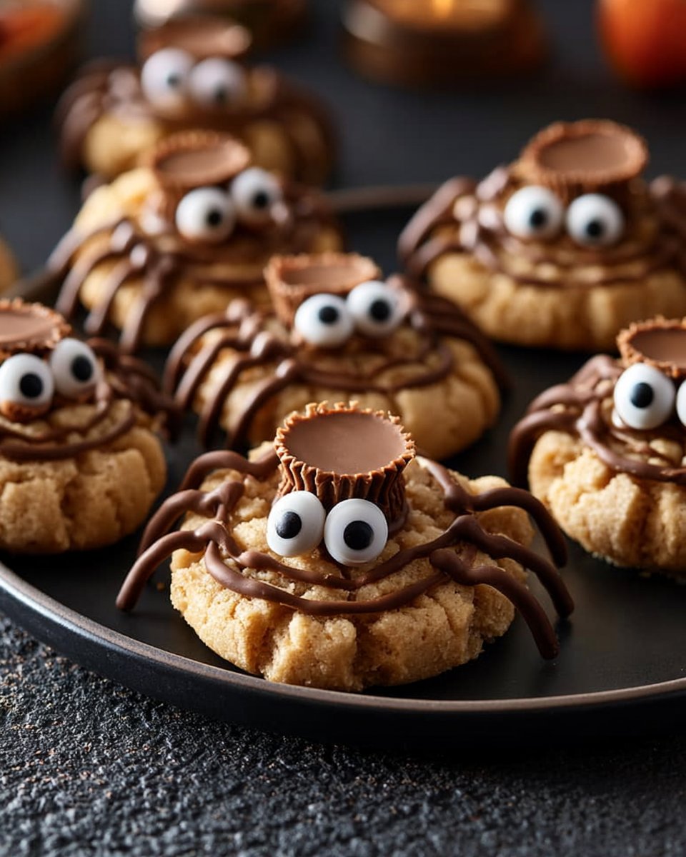 Crispy 30-Minute No-Bake Copycat Peanut Butter Spider Cookies