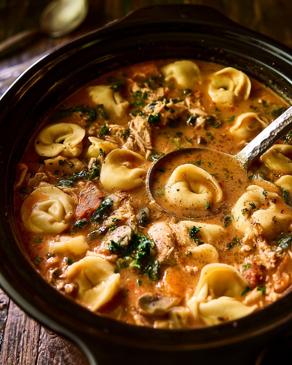 Crockpot Tortellini Chicken Soup
