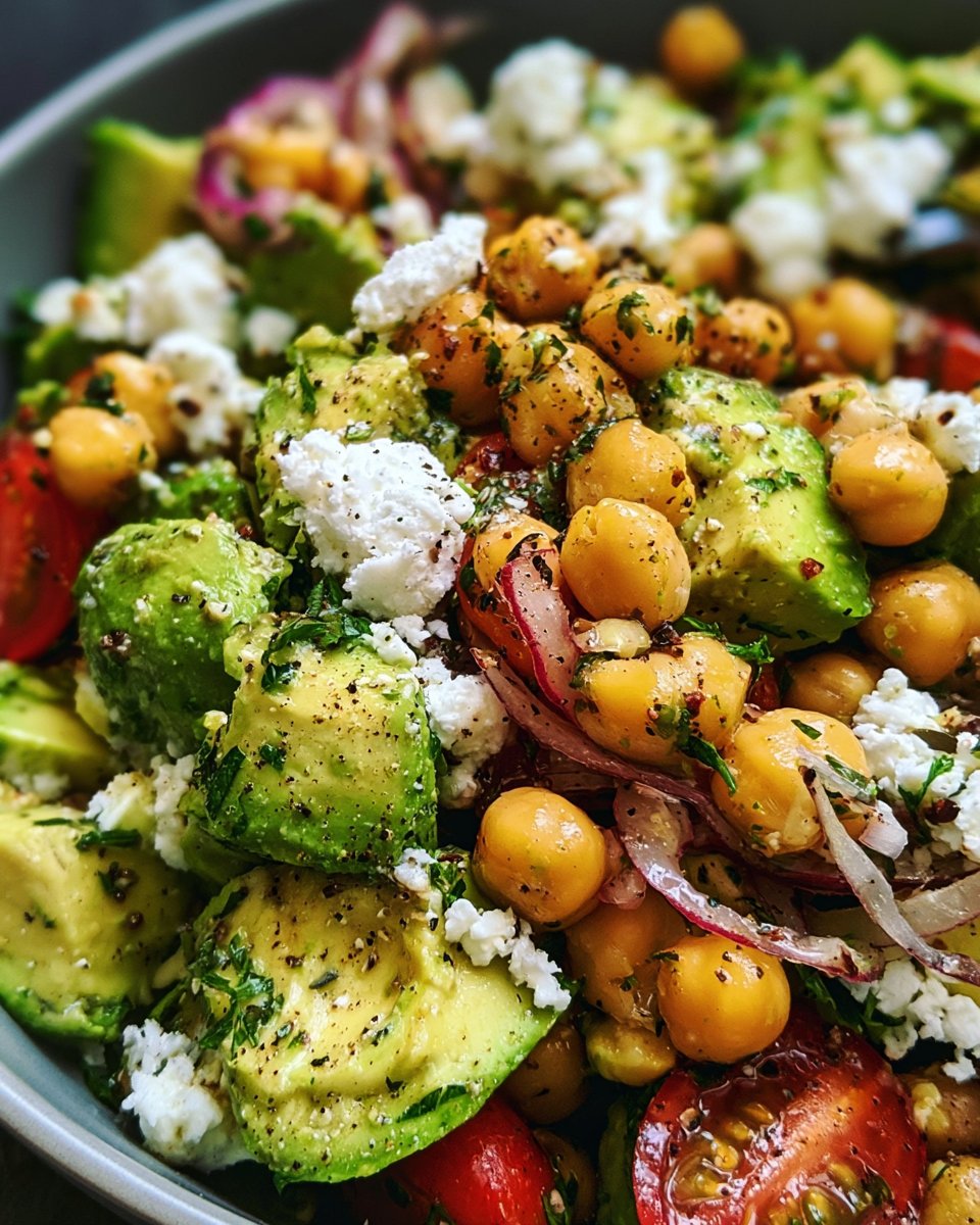 Chickpea Feta Avocado Salad Recipe
