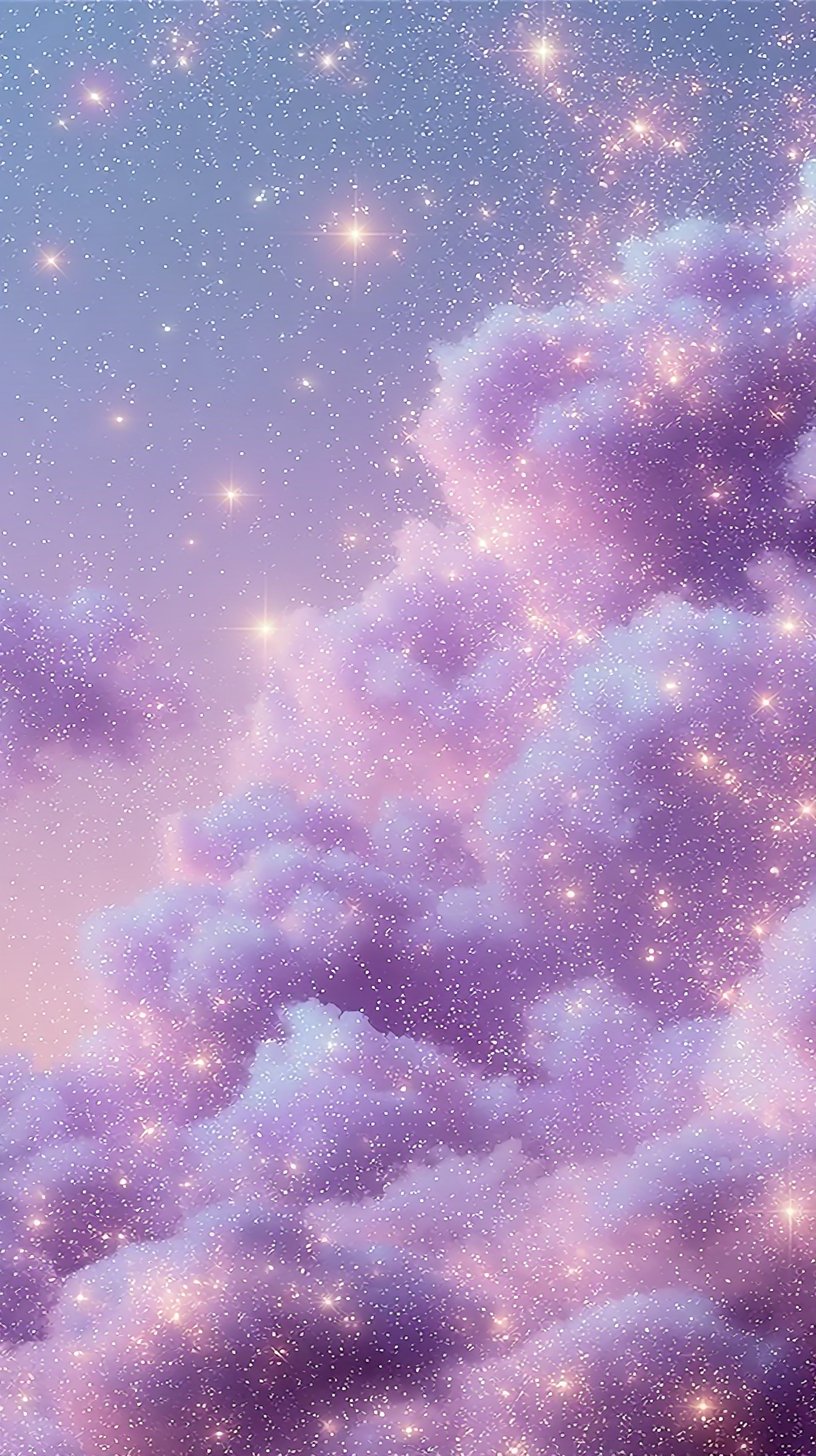 Cloud Backdrops Lavender Dream Sparkle Sky Backdrop GQ57-116