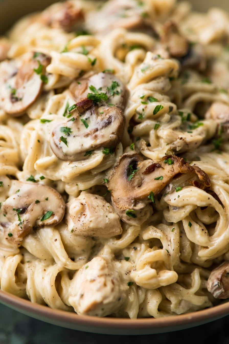 Creamy Chicken and Mushroom Pasta