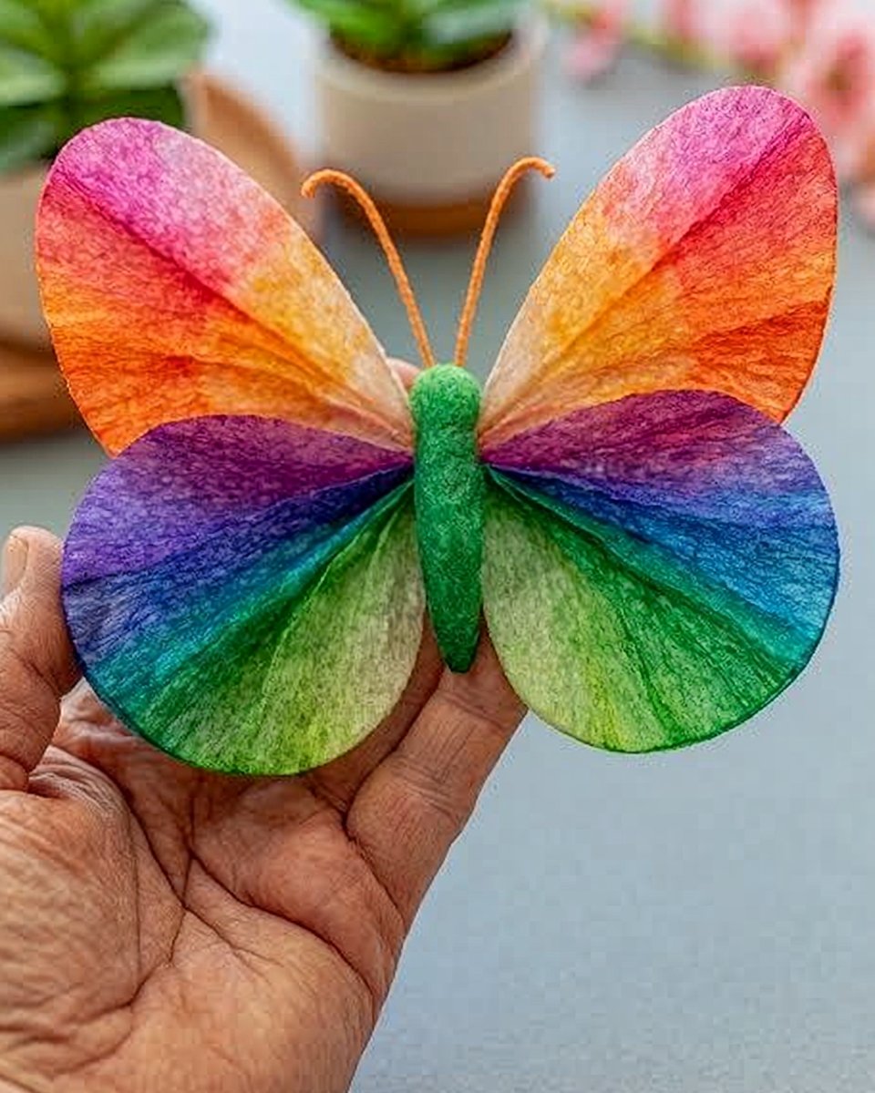 Create Colorful Coffee Filter Butterflies: Fun DIY Craft for Kids