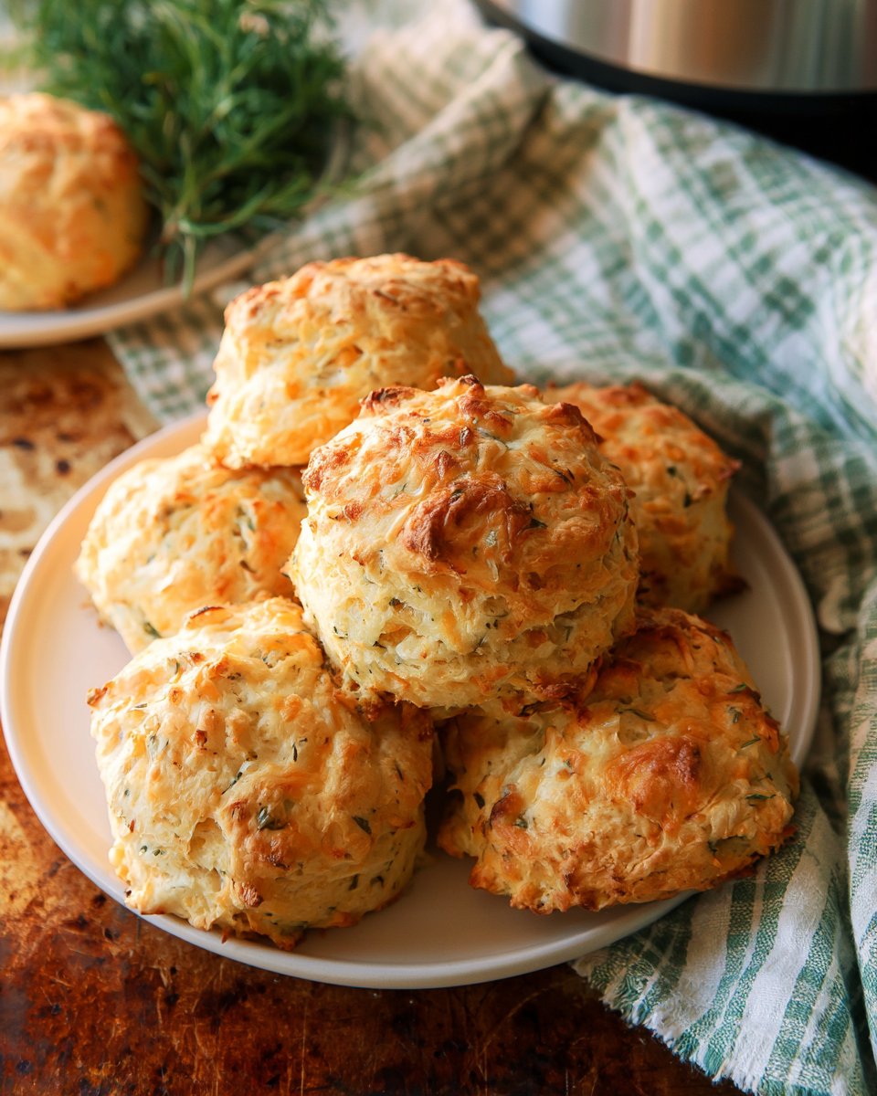 Perfect Cheesy Air Fryer Biscuits with Herbs
