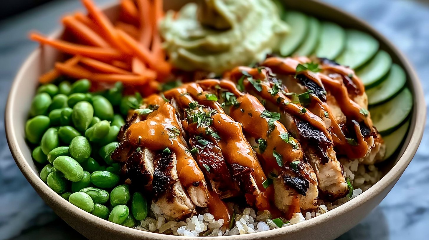 Tasty Thai Peanut Chicken Buddha Bowl