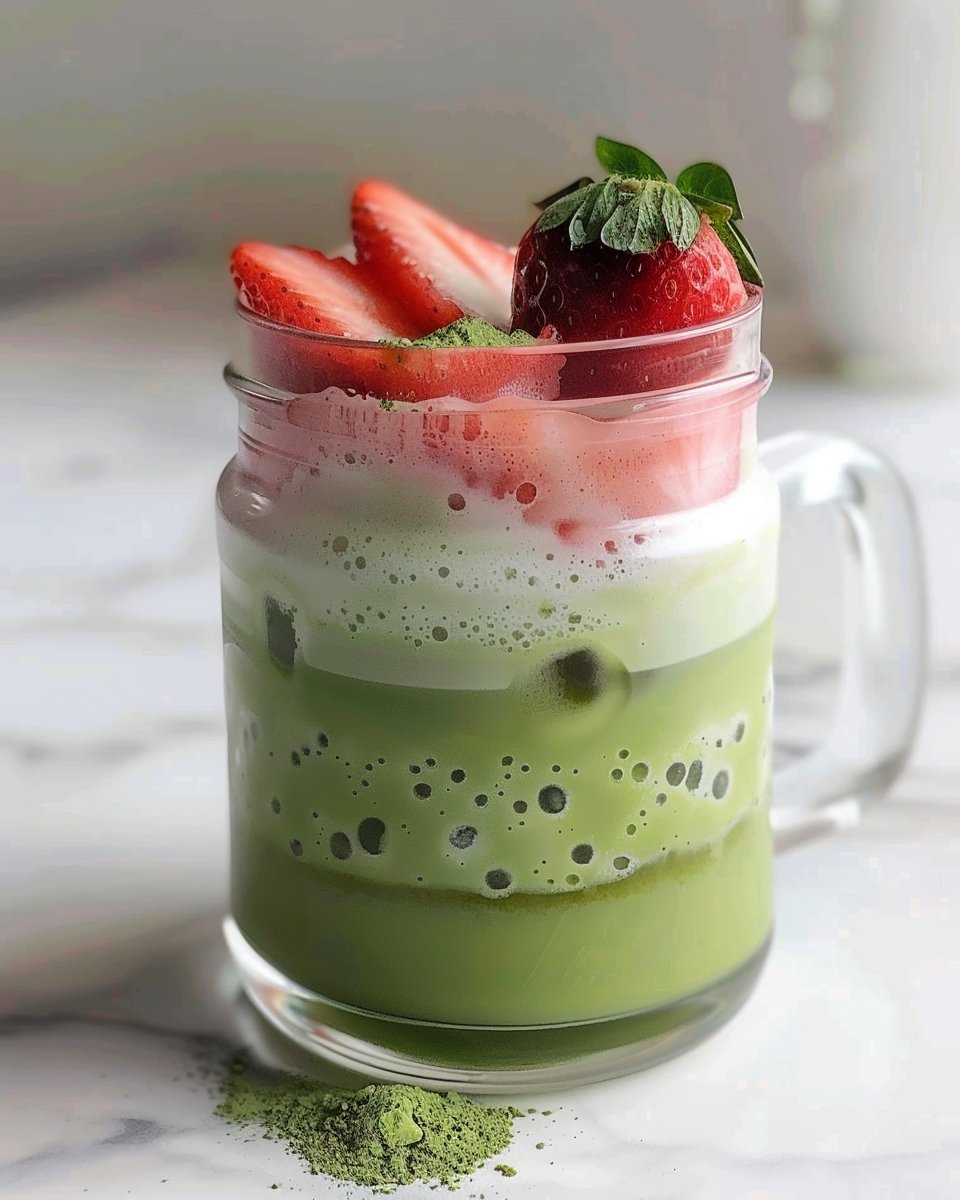 Strawberry Matcha Latte - Barista Recipe