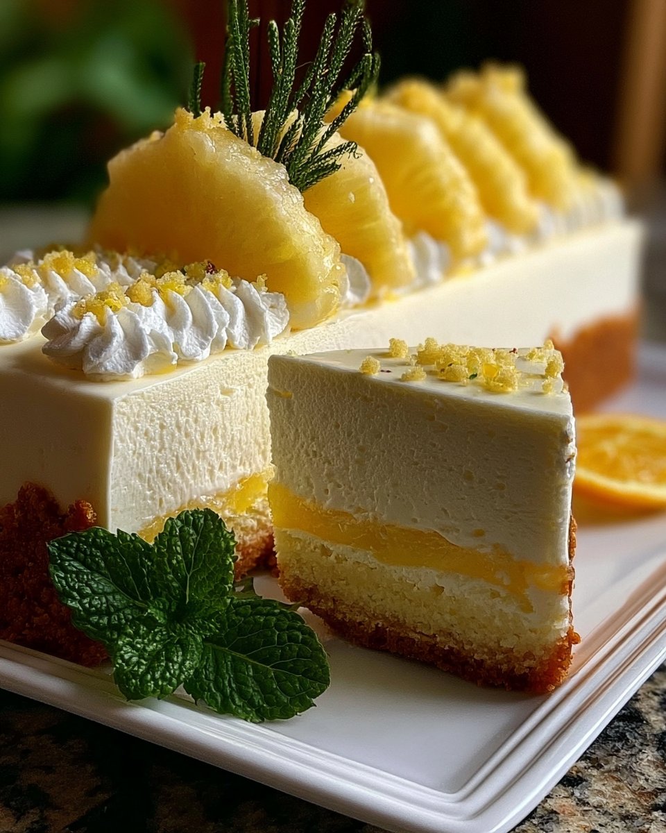 Pineapple Mousse Cake (Full recipe in 💬)