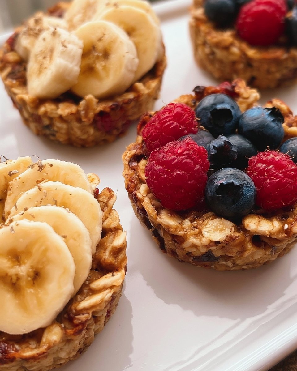 Oatmeal Cups with Four Ingredients - Easy Recipe