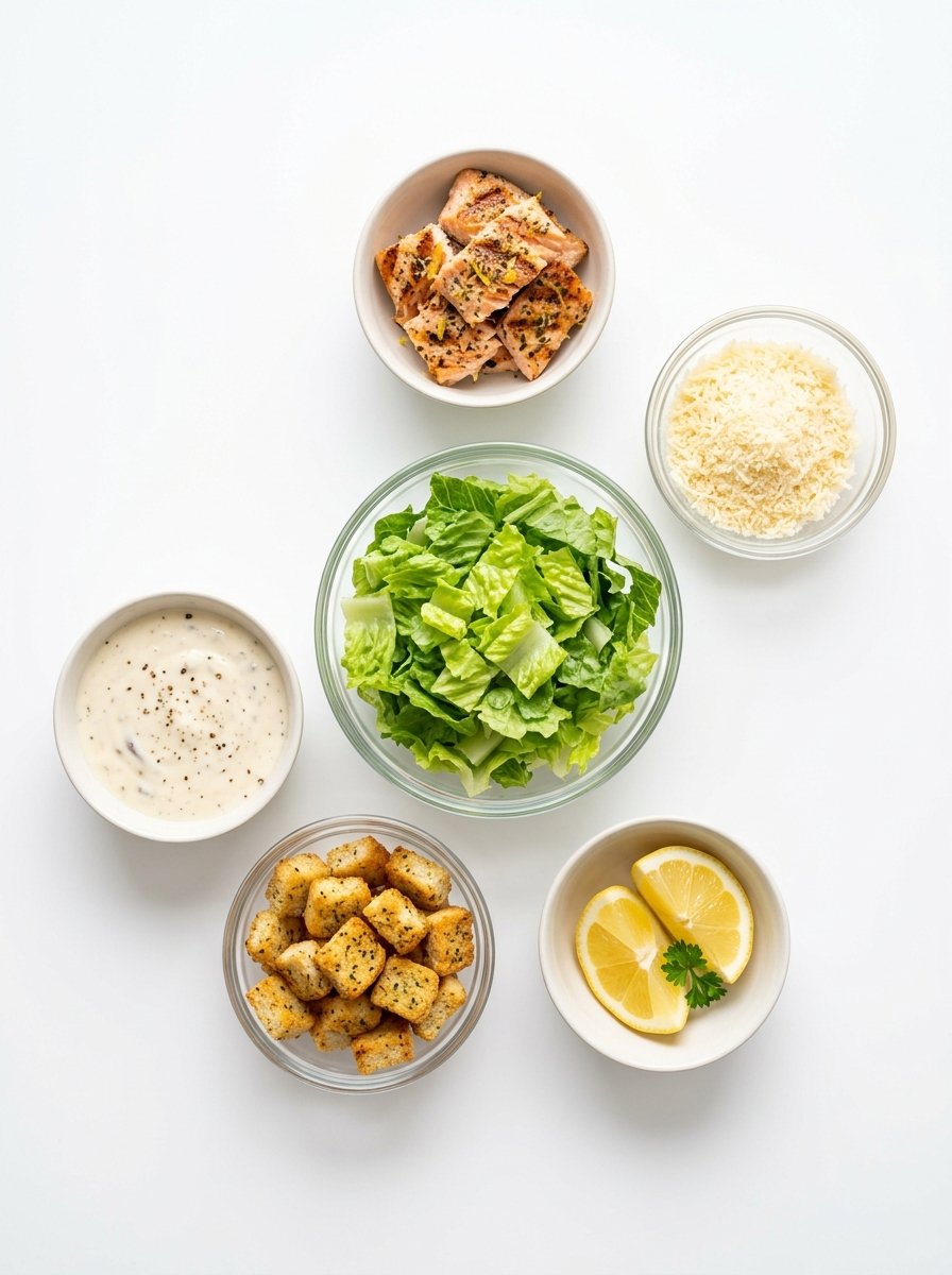 Easy Salmon Caesar Salad