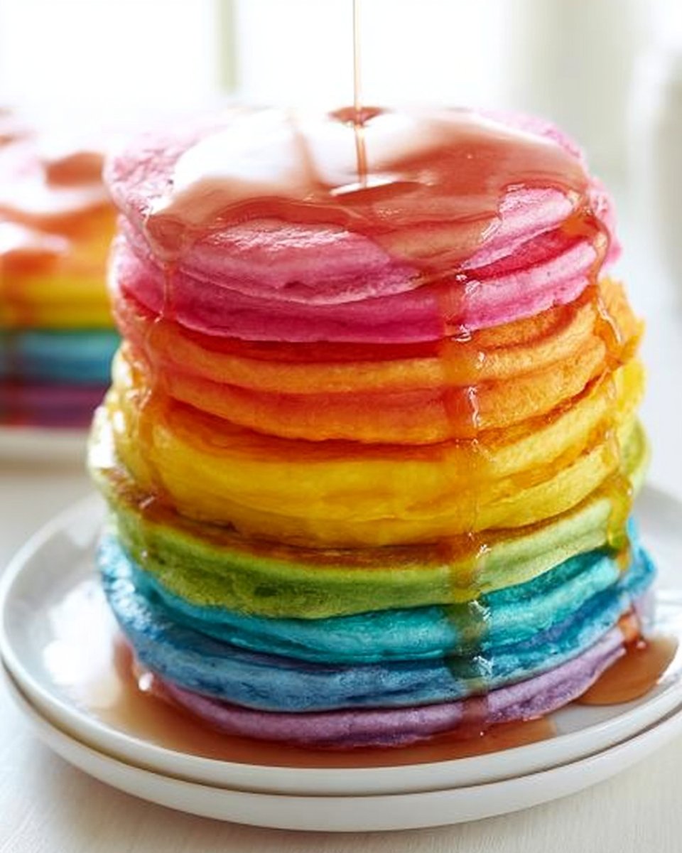 Perfect Rainbow Pancakes