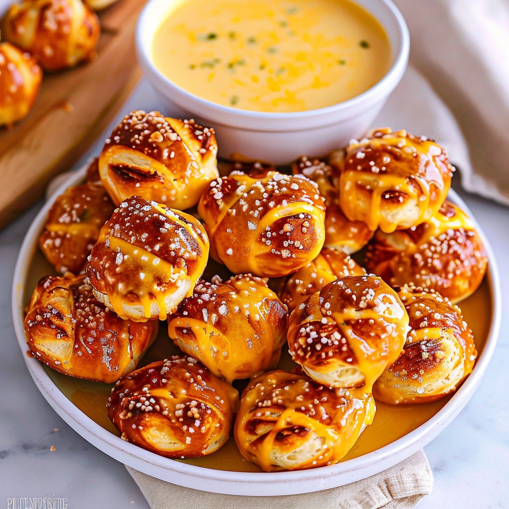 Soft Pretzel Bites with Beer Cheese