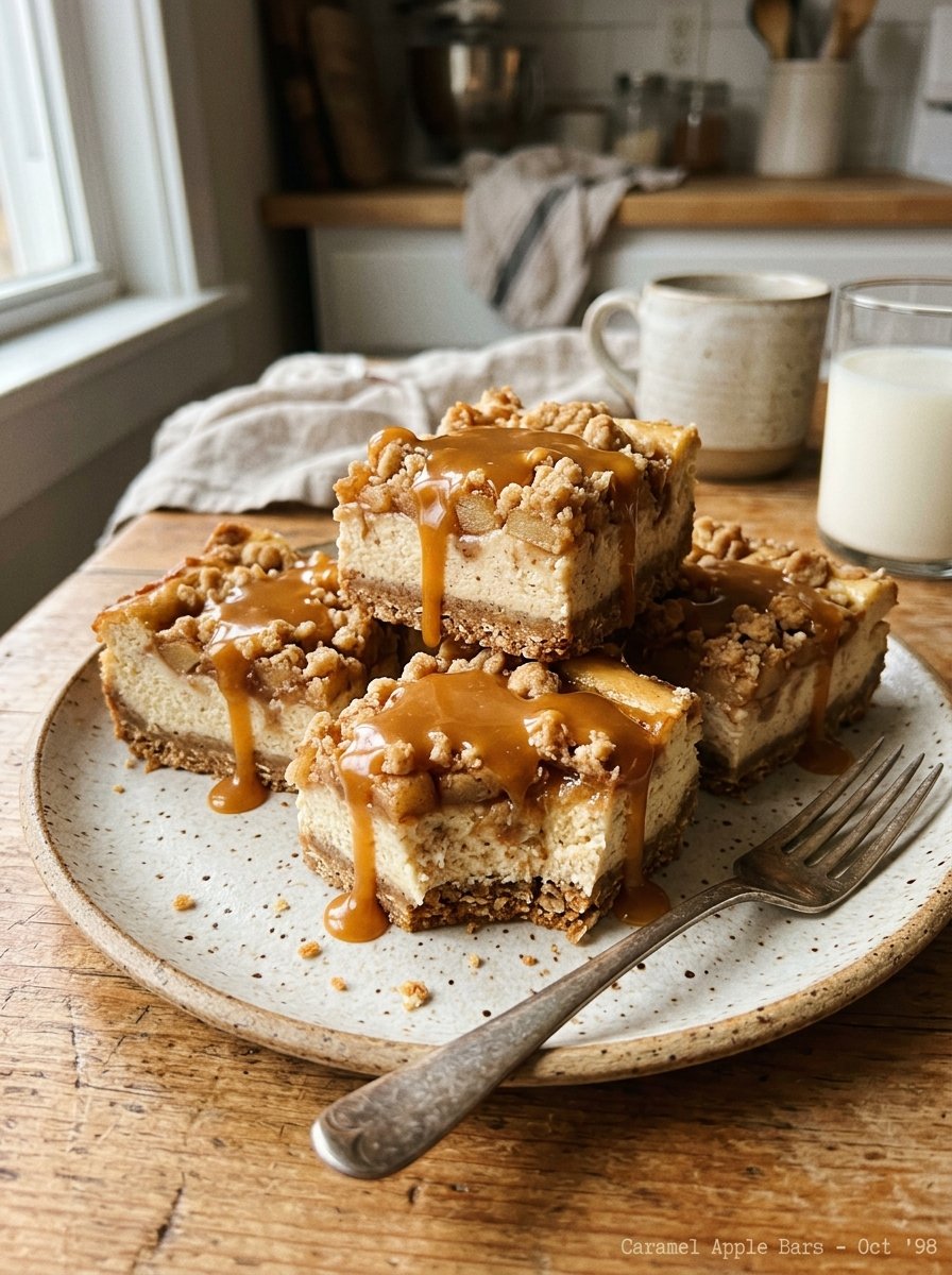 Caramel Apple Cheesecake Bars