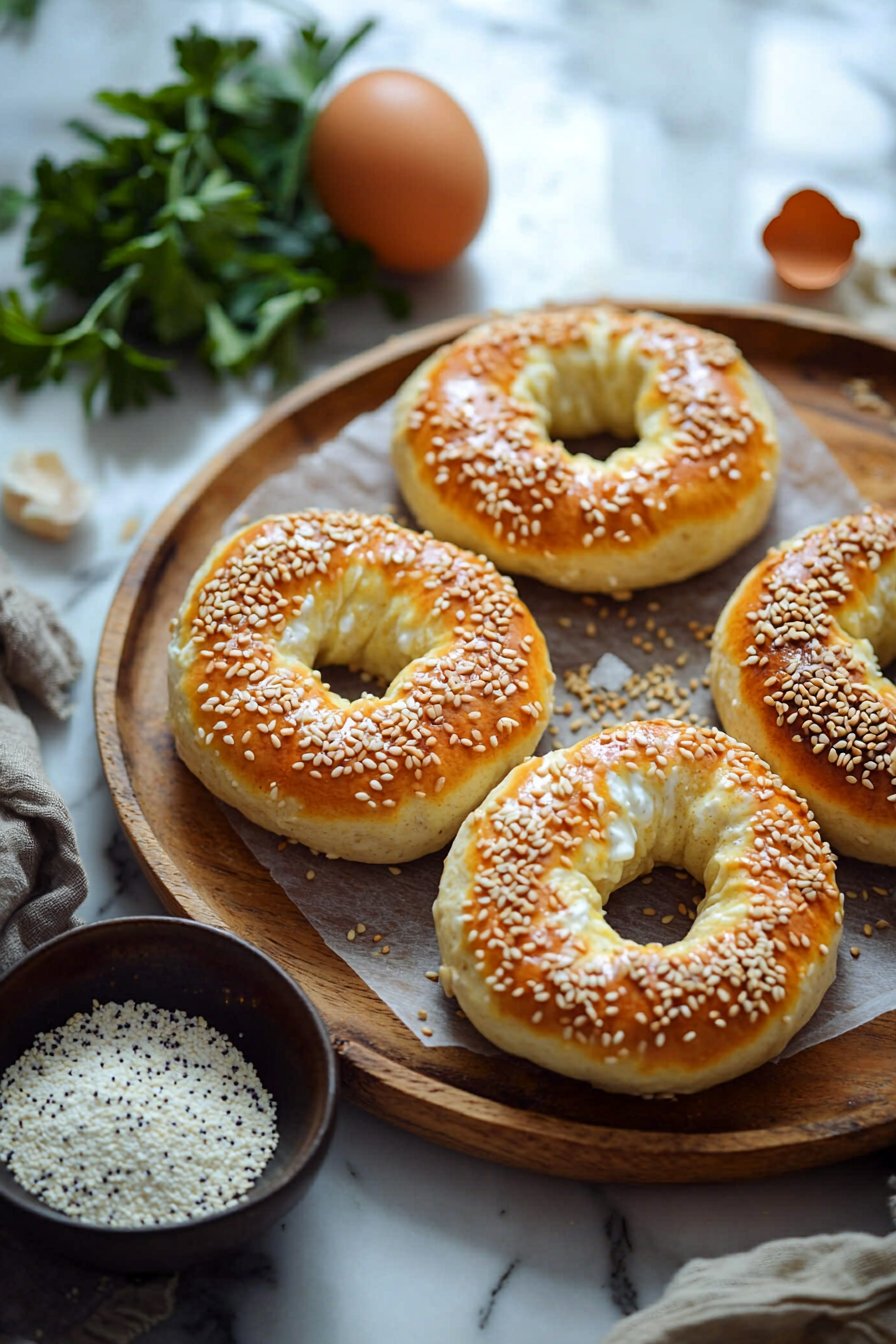 Fluffy Greek Yogurt Bagels