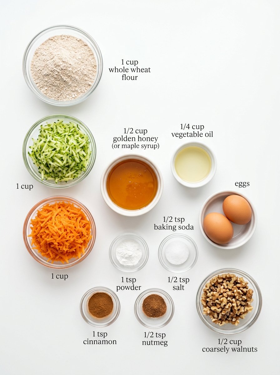 Fluffy Whole Wheat Carrot Zucchini Muffins You'll Love!