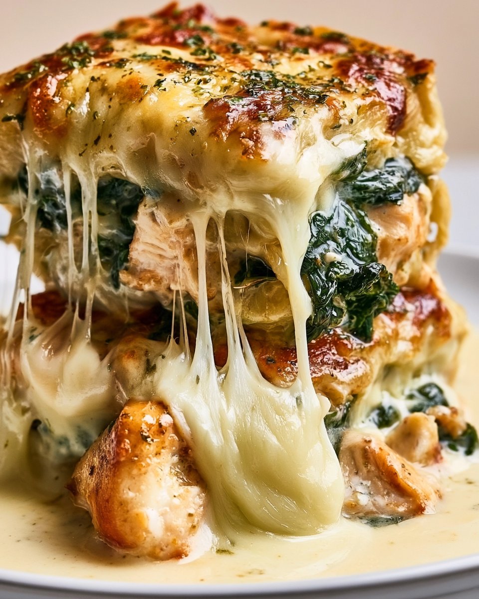 Protein-Packed Spinach Artichoke Chicken Casserole