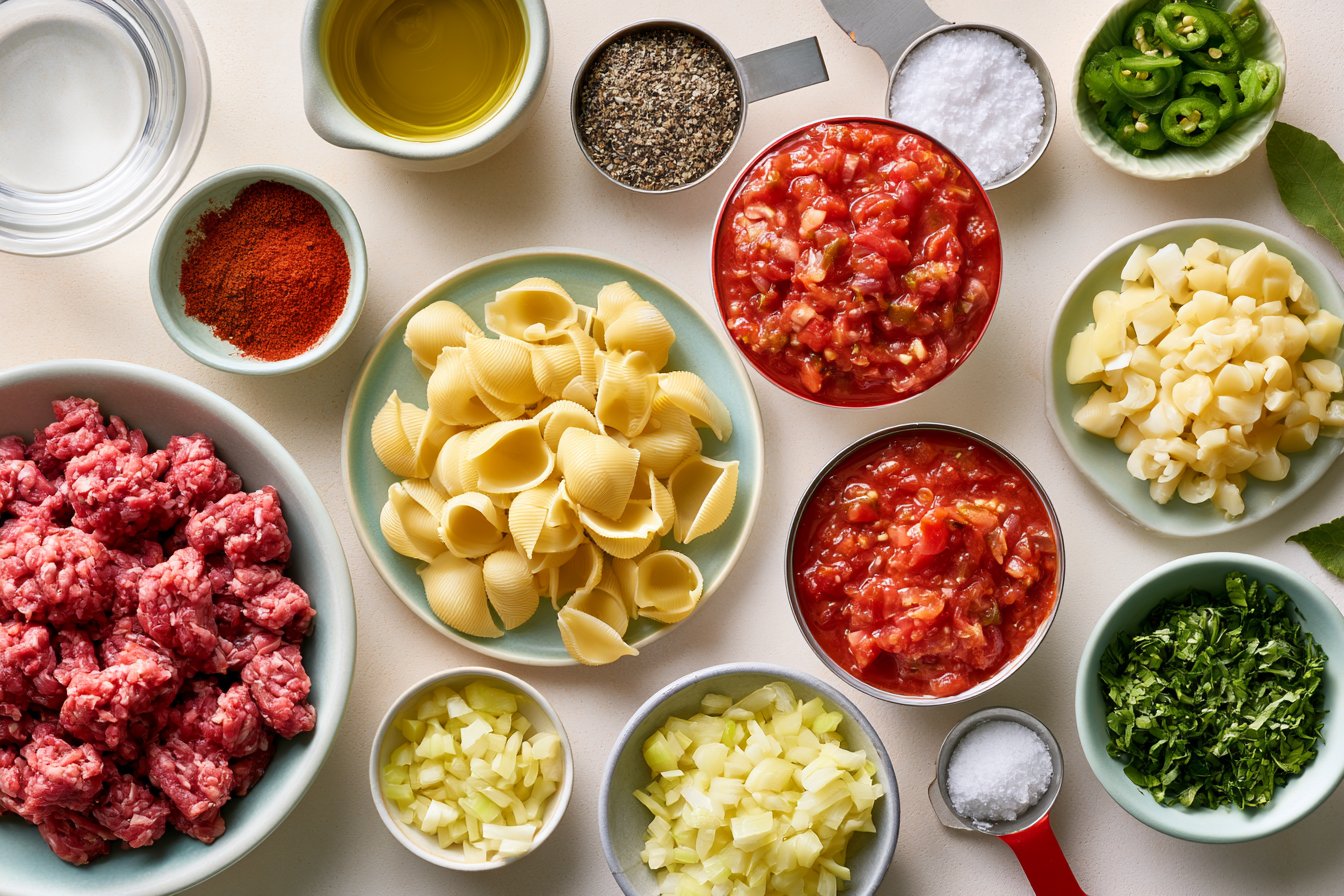 Pasta Shells with Ground Beef