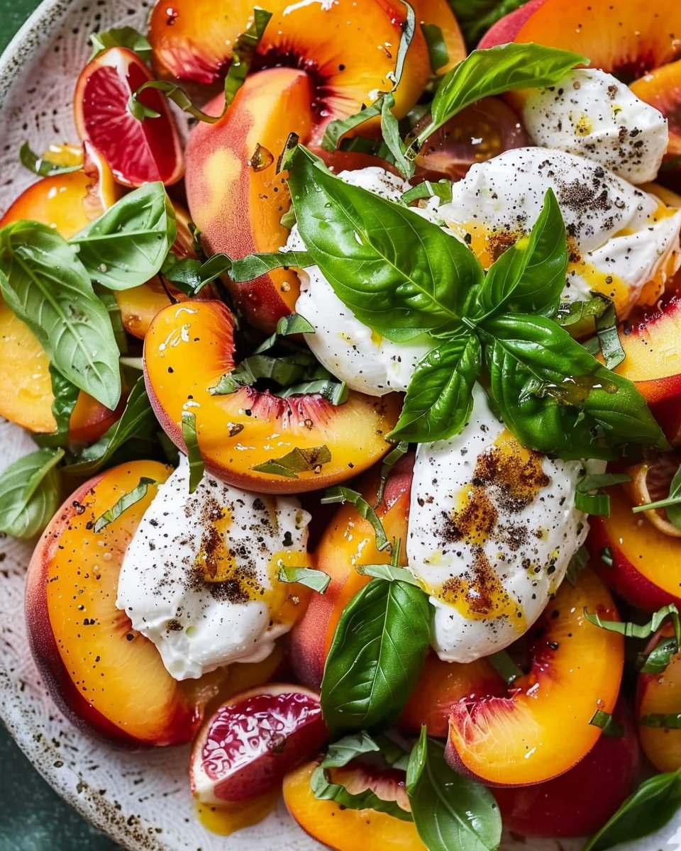 Peach Burrata Summer Salad