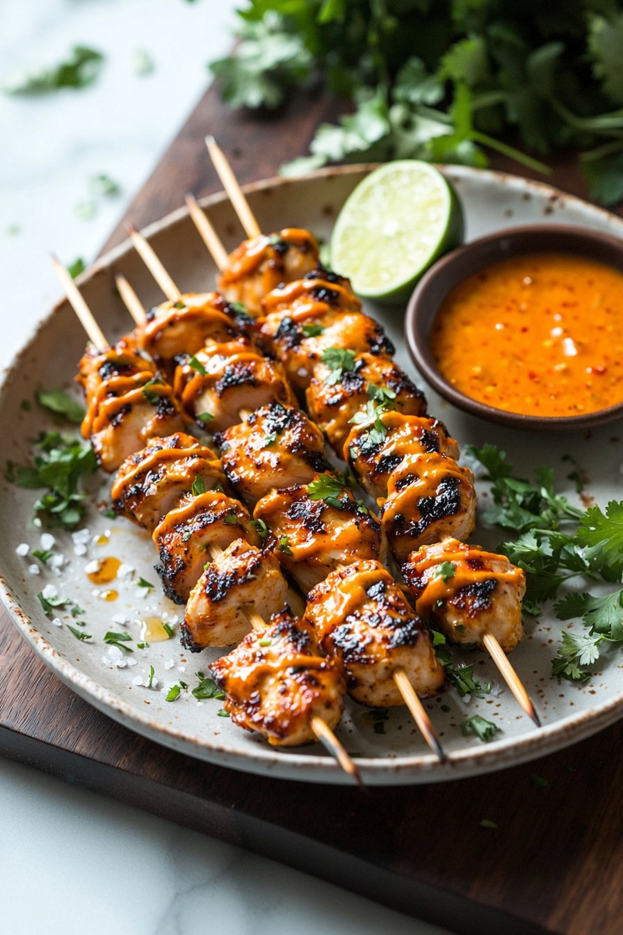 Bang Bang Chicken Skewers