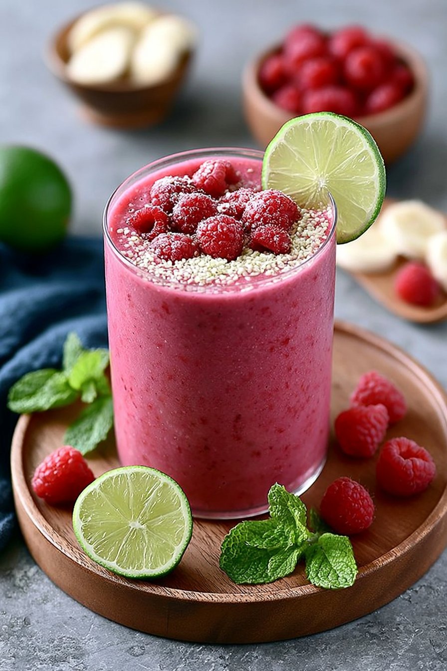 How to make Raspberry Lime Smoothie? 2 Raspberry Lime Smoothie