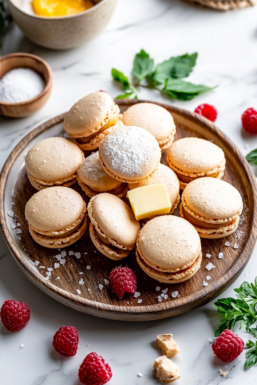 Mango Raspberry Macarons