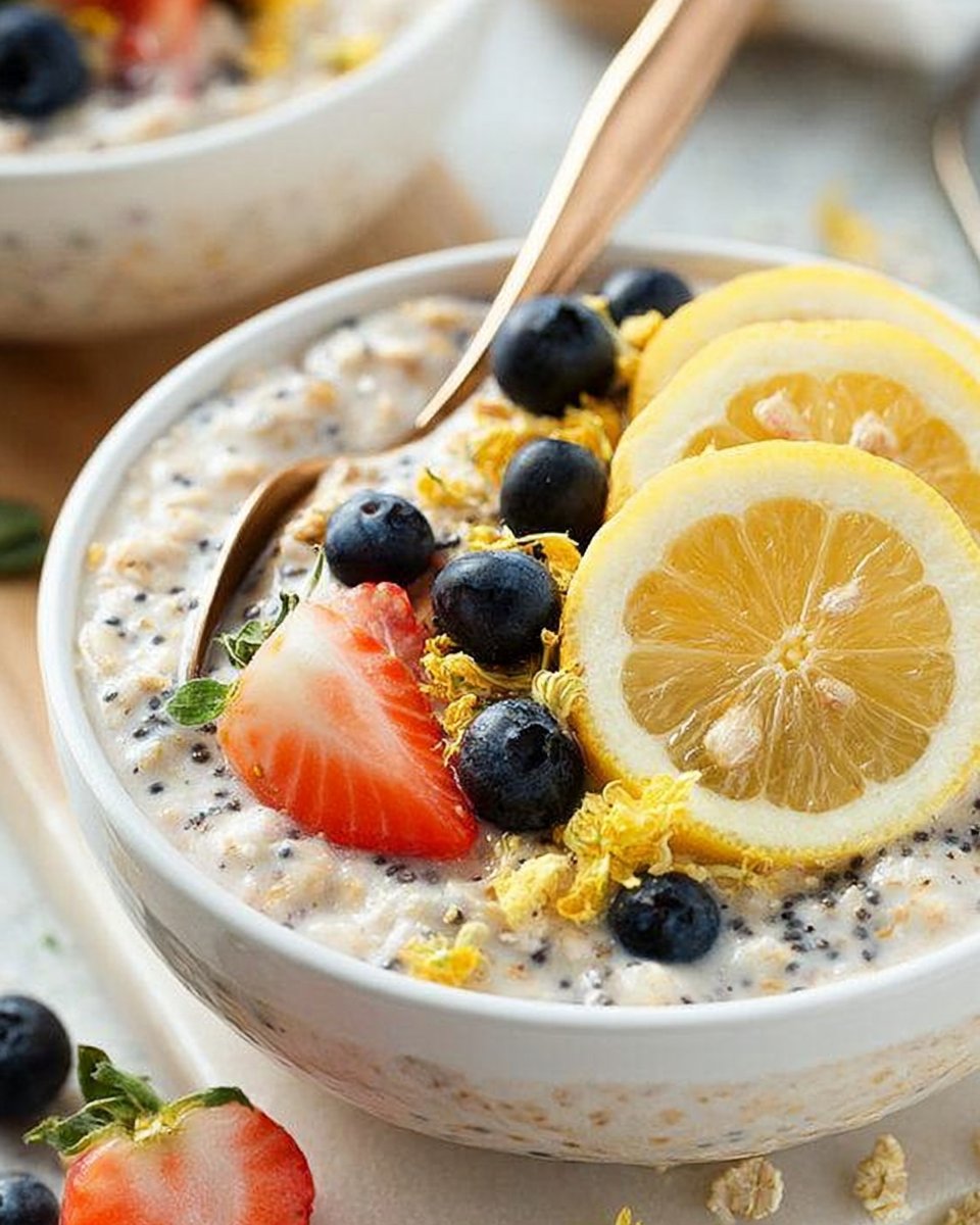 Lemon Cheesecake Overnight Oats