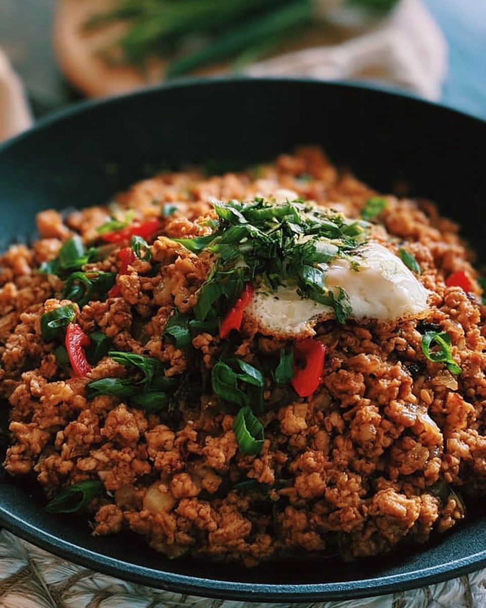 Honey Garlic Ground Chicken Skillet