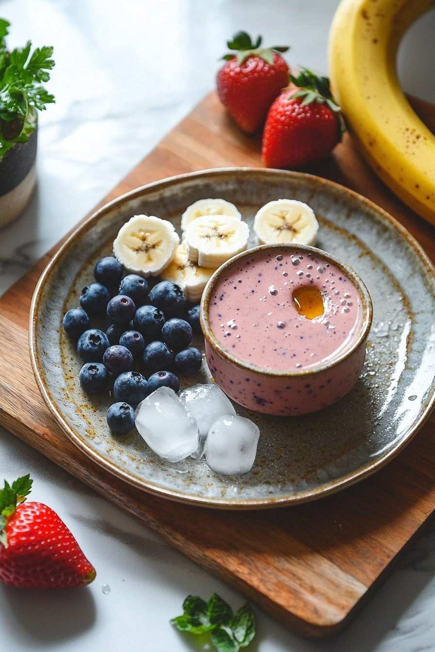 Strawberry Blueberry Banana Smoothie
