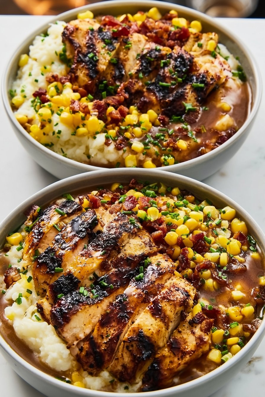 Grilled Chicken Mashed Potatoes Bowls Recipe 1 Juicy Grilled Chicken Mashed Potato Bowls