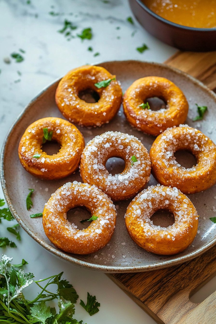 Hausgemachte Kürbisdoughnuts