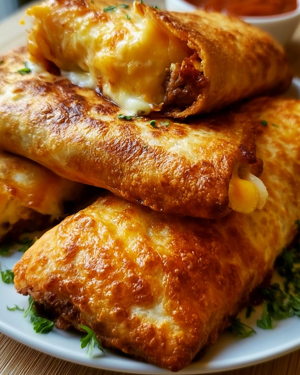Beef and Cheese Chimichanga Recipe