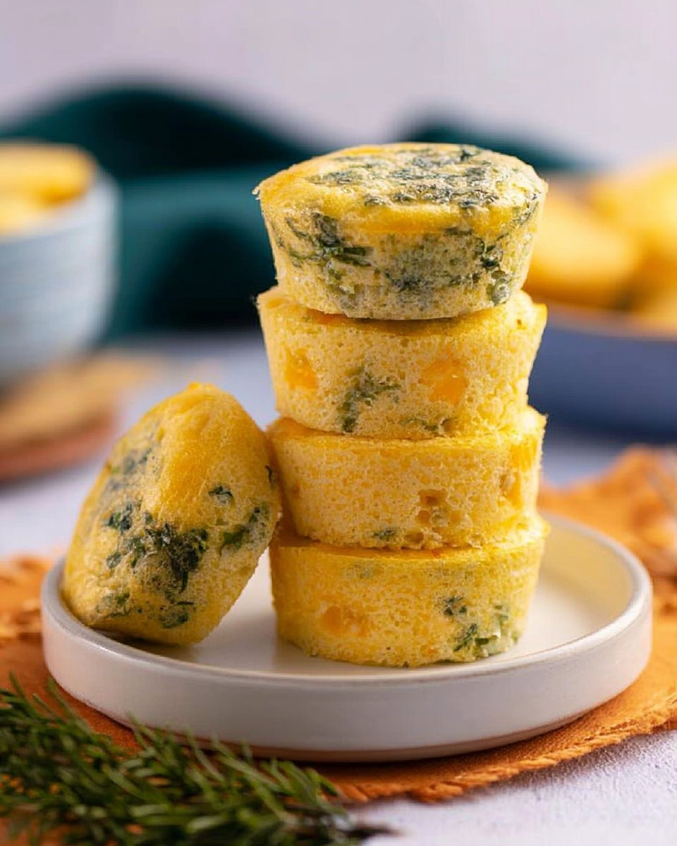 High-Protein Spinach and Cheese Egg Muffins