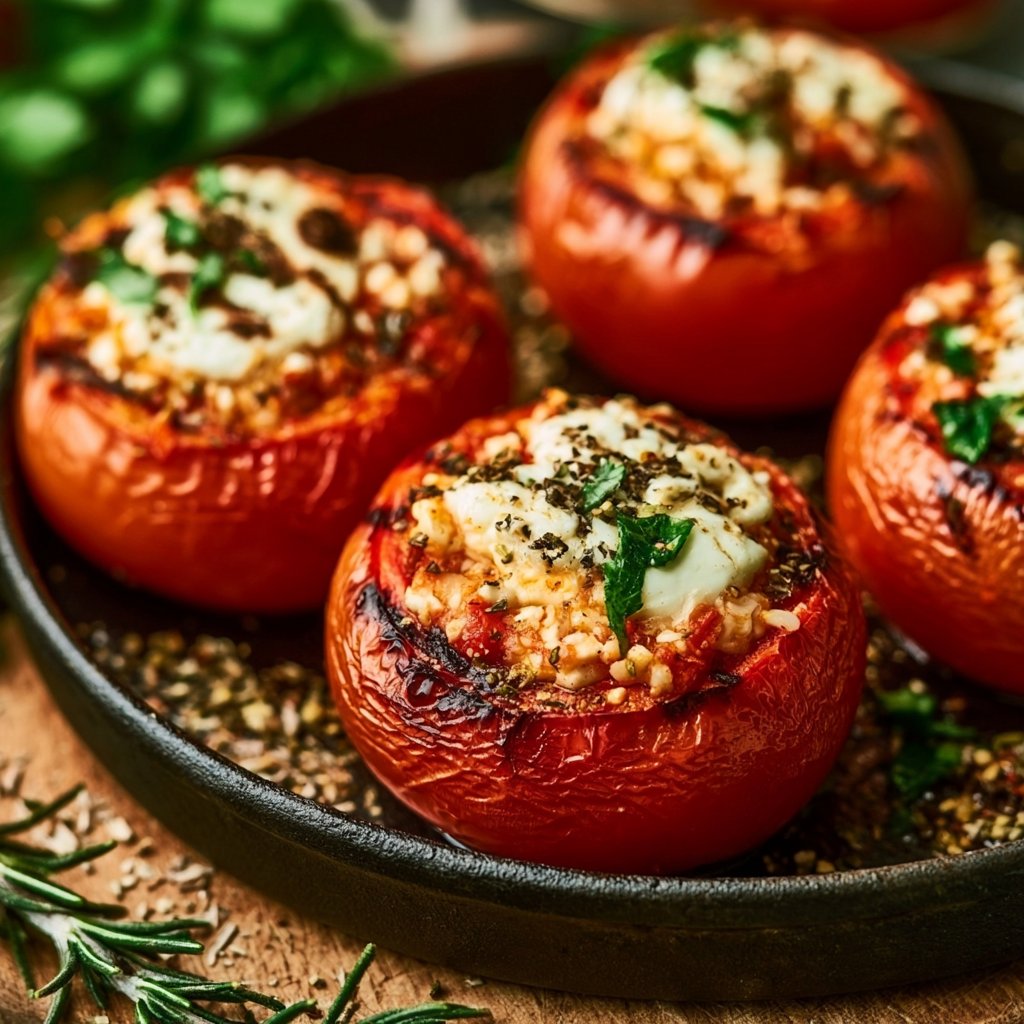 Gefüllte Grilltomaten mit Feta