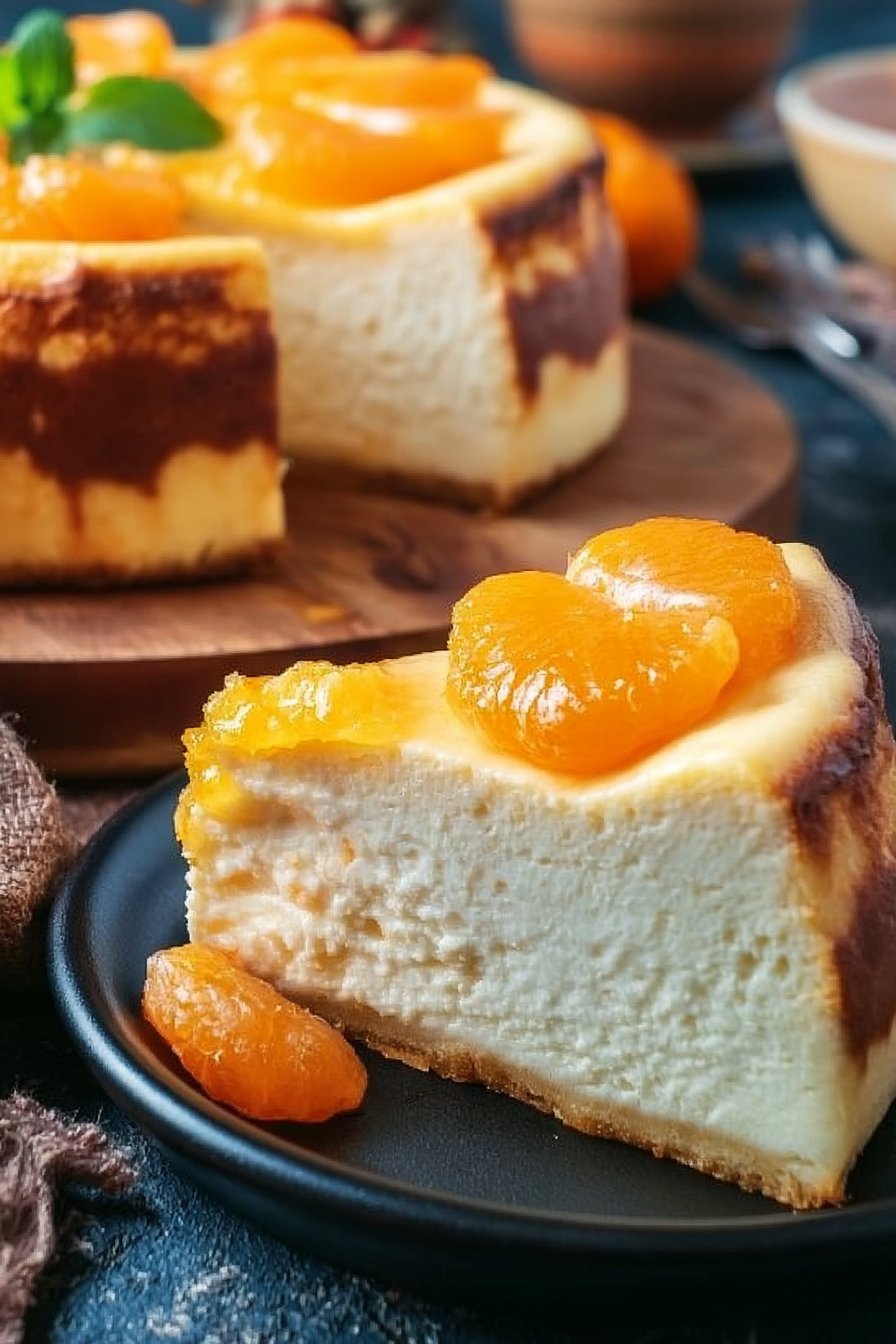 Käsekuchen mit Mandarinen