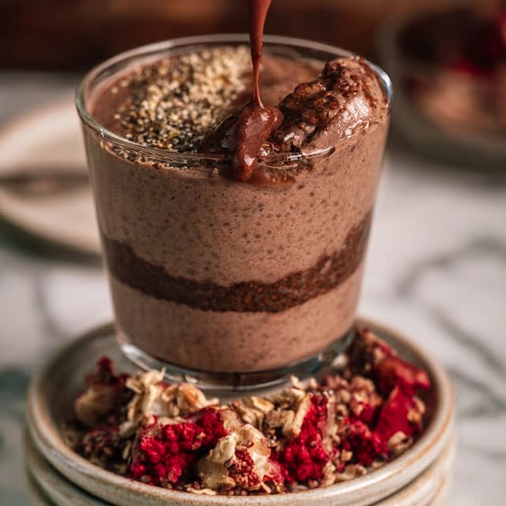 High Protein Chocolate Chia Pudding