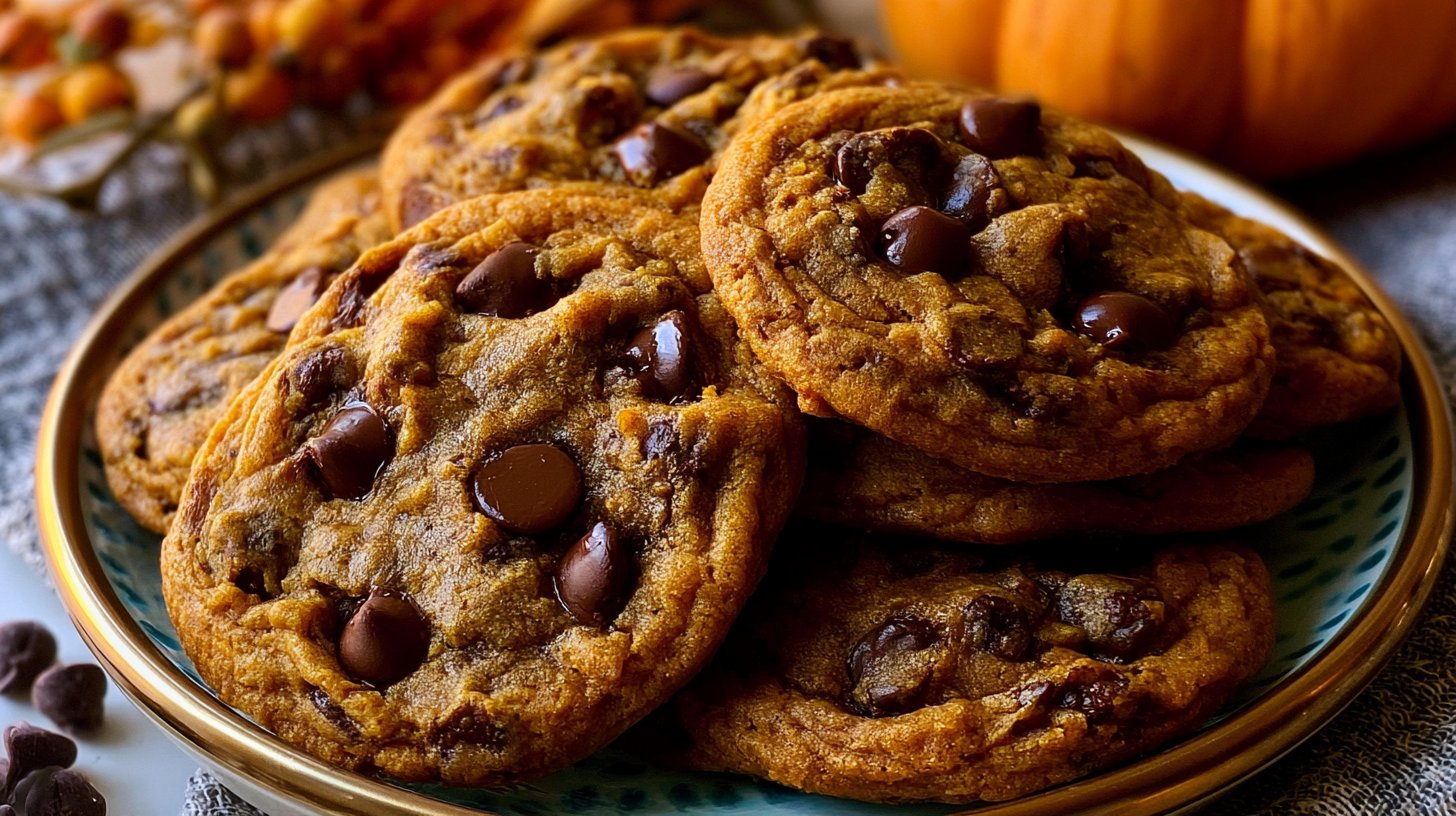 Chewy Pumpkin Chocolate Chip Cookies 1 Chewy Pumpkin Chocolate Chip Cookies