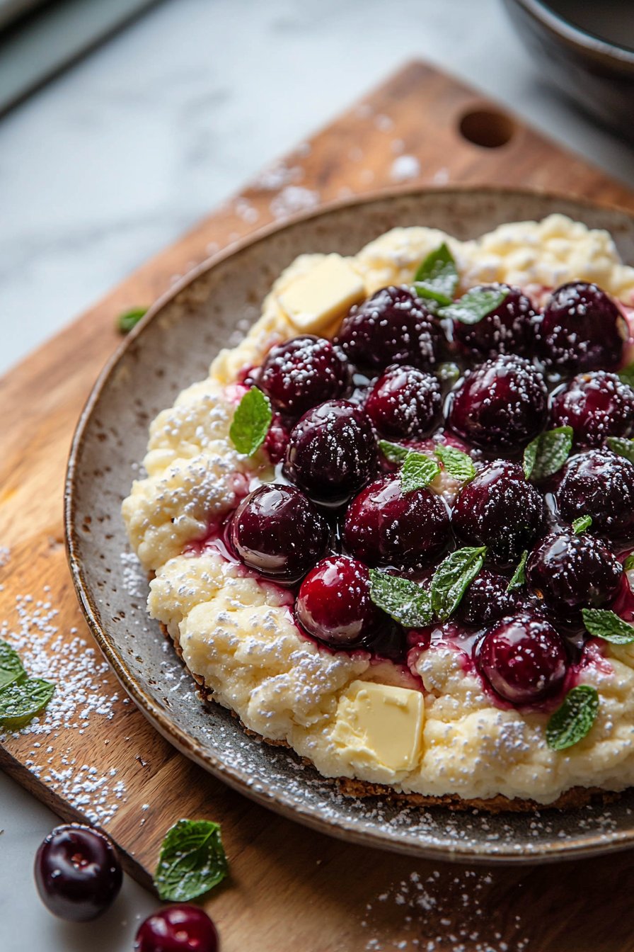 Frischer Kirsch-Wolkuchen