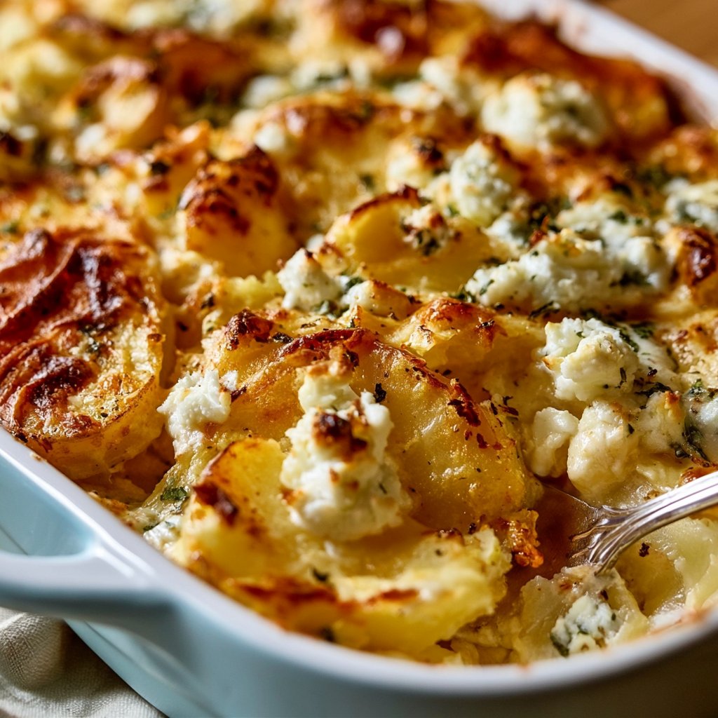 Cremiger Feta Kartoffel Auflauf