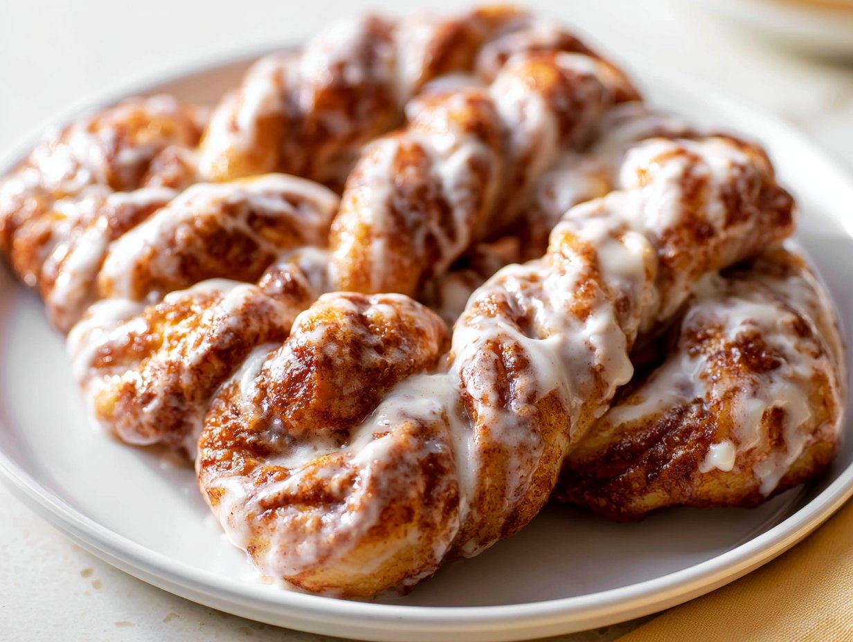 Homemade Cinnamon Twists with Cream Cheese Icing