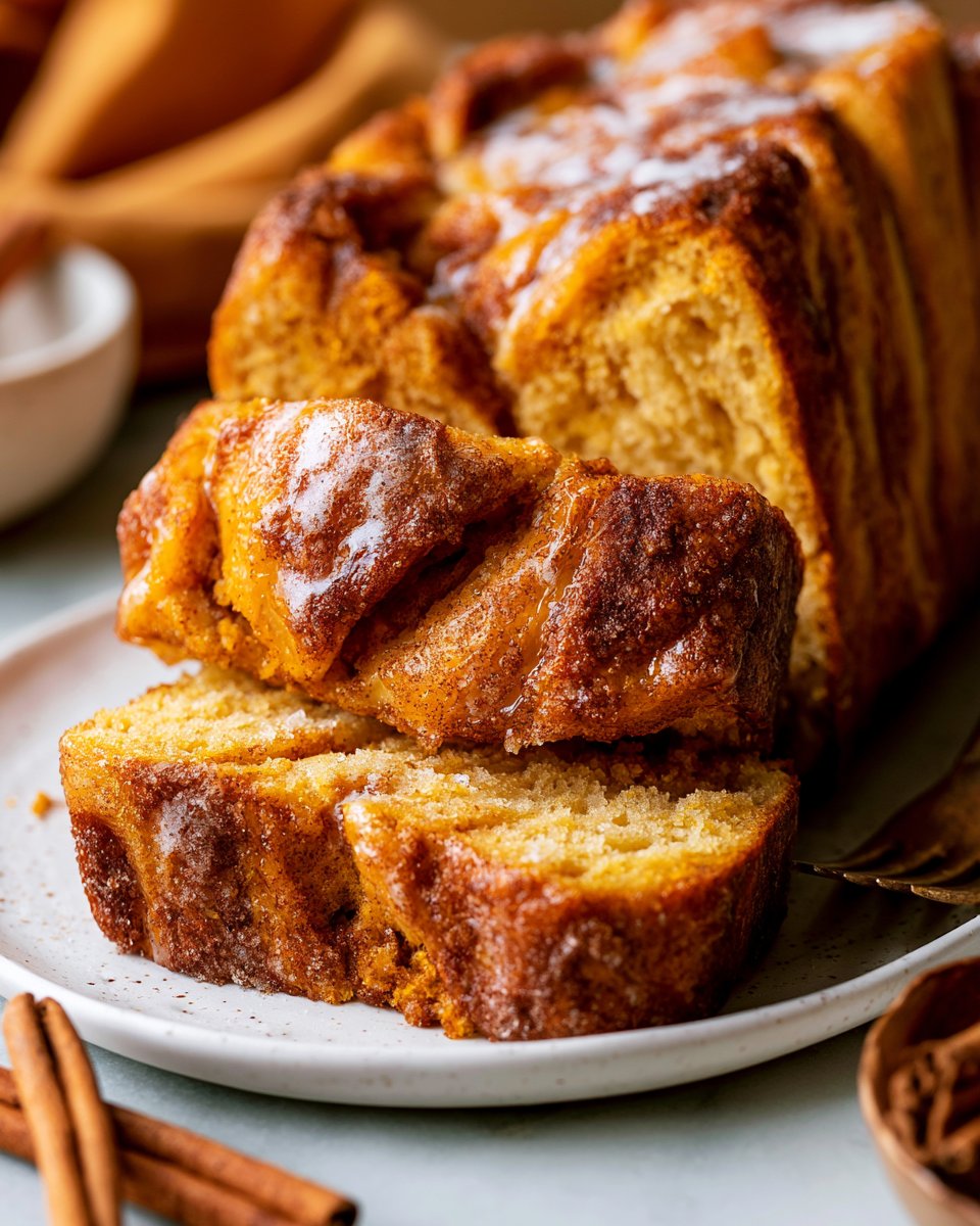 Easy Pumpkin Spice Pull-Apart Bread With Cinnamon Sugar