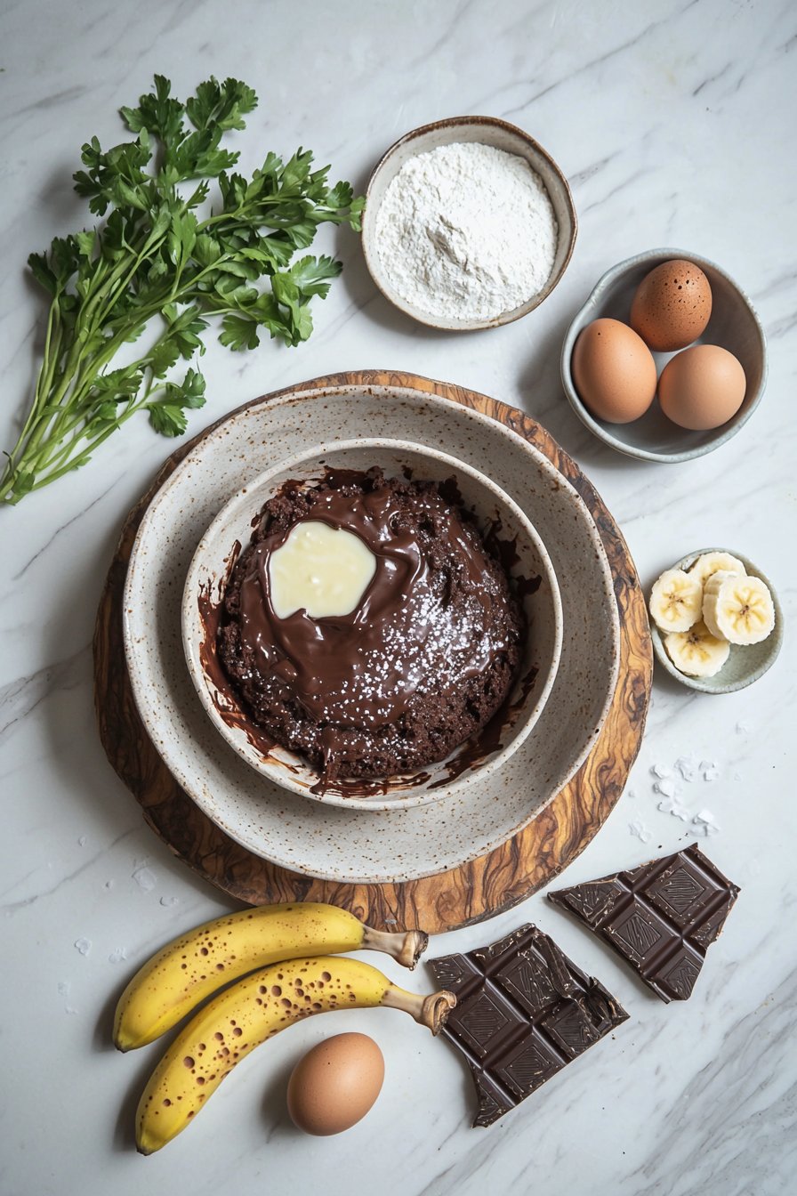 Schokoladen-Bananen-Schale Kuchen