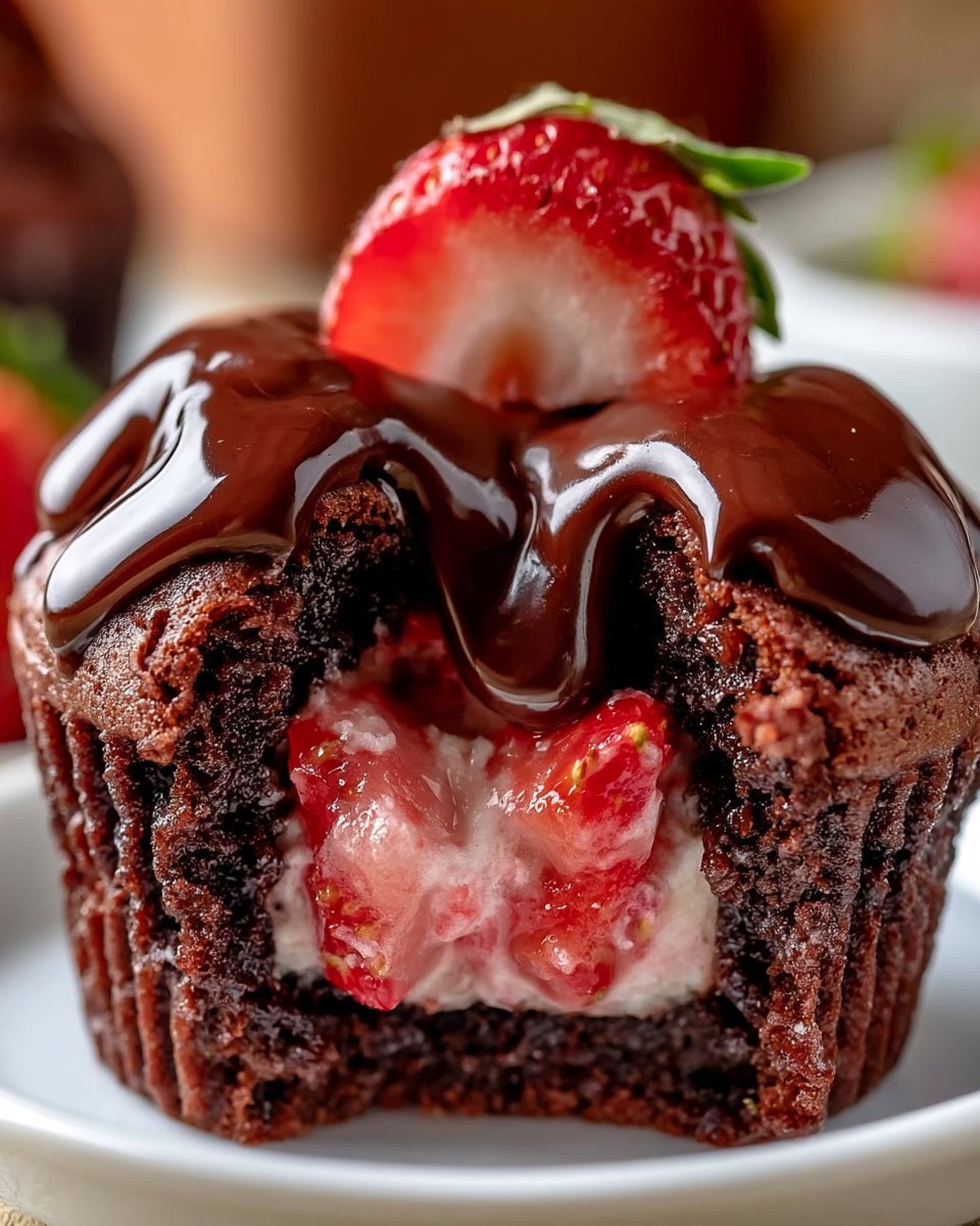 Chocolate Covered Strawberry Cupcakes