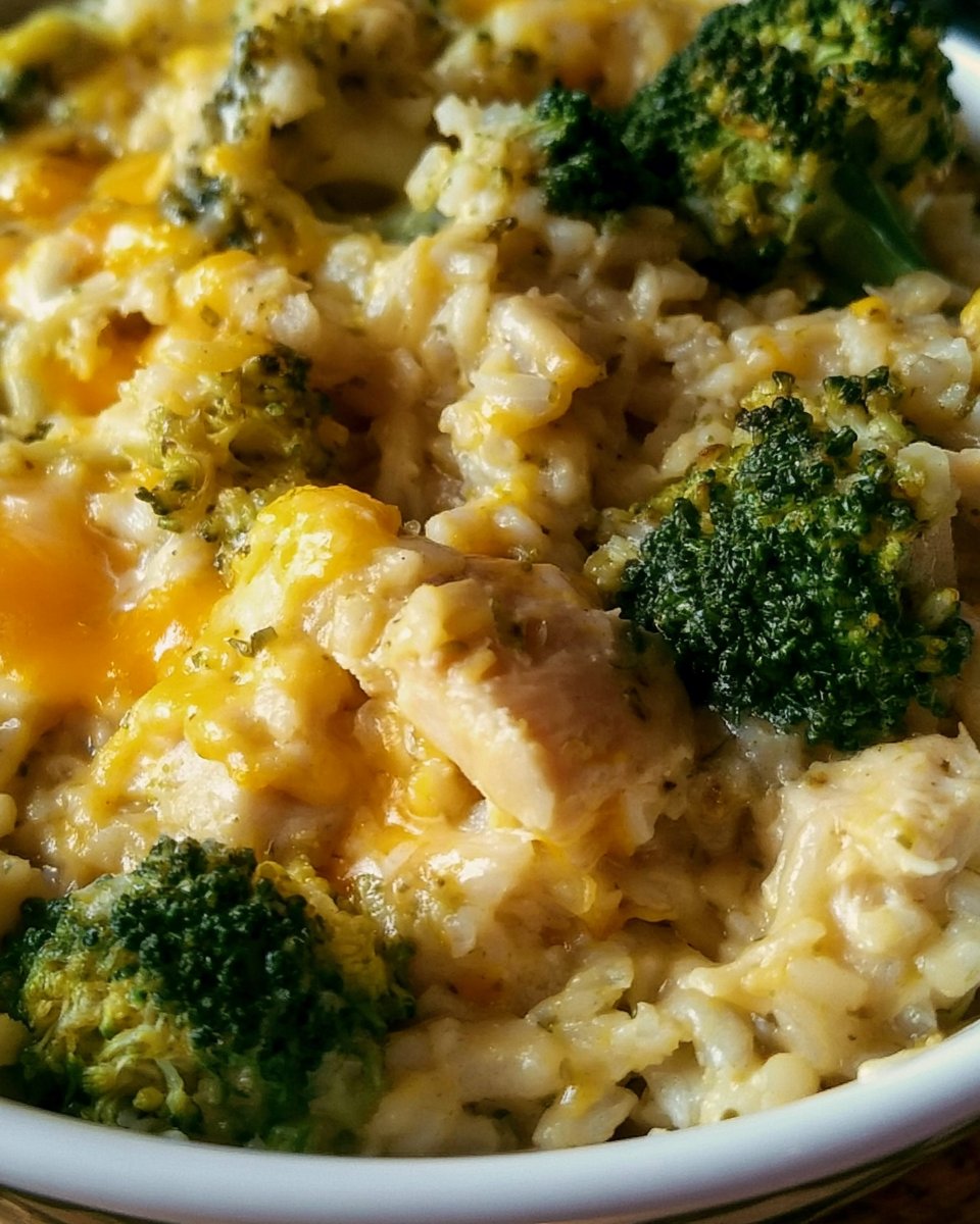 Cheesy Chicken and Rice Casserole with Broccoli
