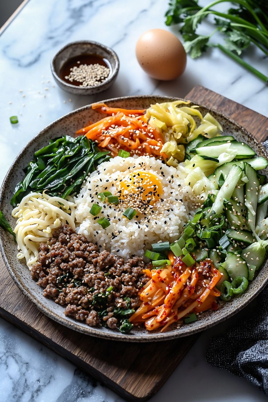 Easy Bibimbap with Ground Beef