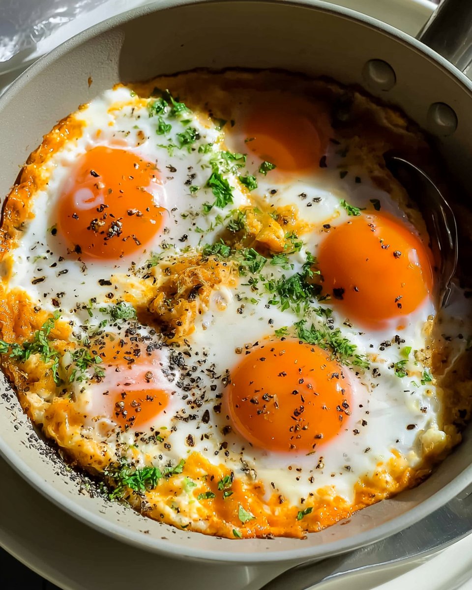 Heavy Cream Fried Eggs Recipe