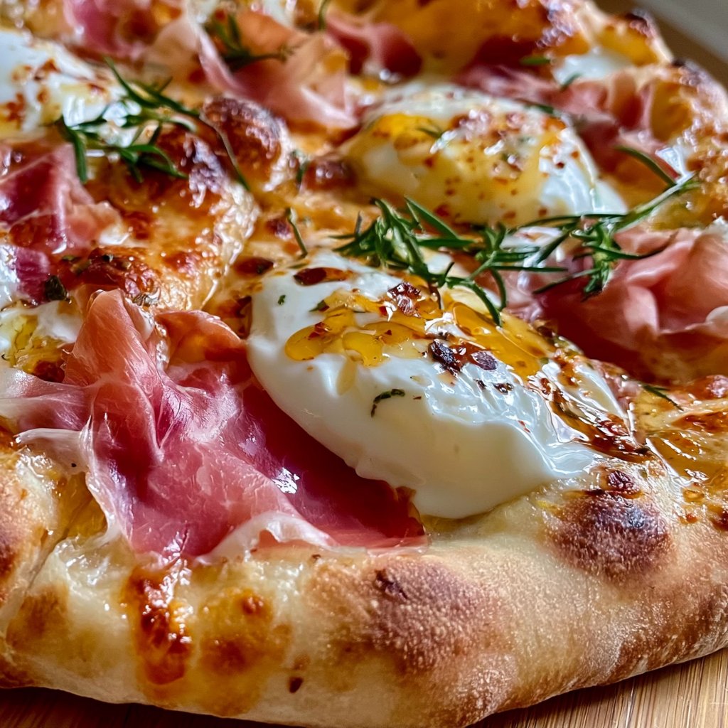 Prosciutto & Honig Burrata Pizza